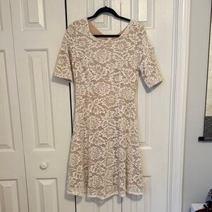 Mikarose Cream Floral Lace Dress